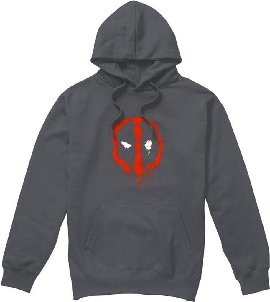 Deadpool - Kapuzenpullover für Herren/Damen Uni, Logo TV28519 (XXL) (Holzkohle)