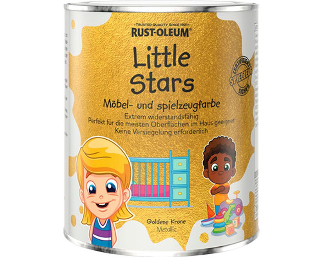 Little Stars Möbelfarbe und Spielzeugfarbe Metallic Goldene Produktbild 