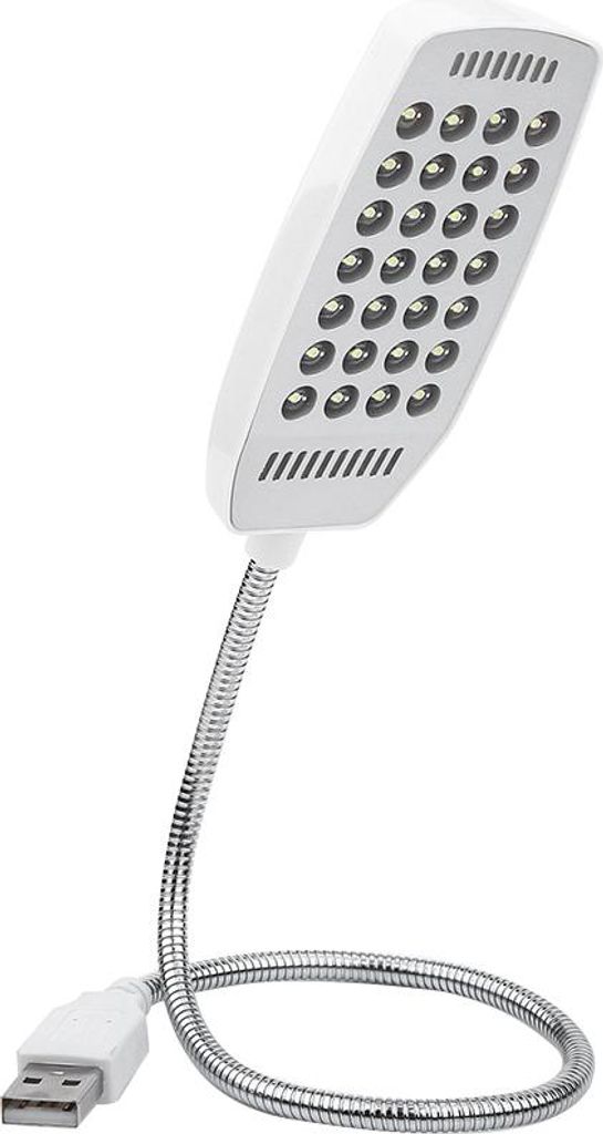 5V Flexible Schwanenhals Mini USB 28 LED Portable Leselicht Computer Lampe mit Schalter Weiß