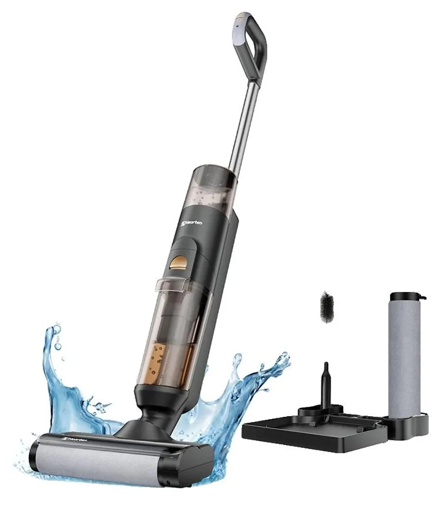 Aspirateur eau et poussière sans fil intelligent noir avec prise UE