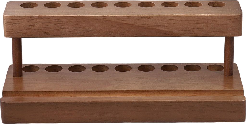 Stifthalter aus Holz mit 9 Fächern, Handyständer, ästhetischer Organizer, natürliche Holzmaserung, Stiftständer, minimalistisches Bürodekor