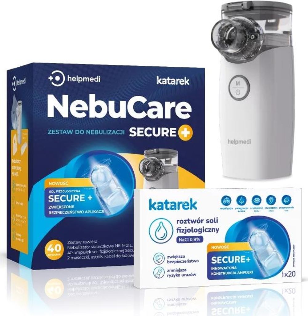 Mesh Inhalator Nebucare Secure+ Zwei Masken Usb Kabel