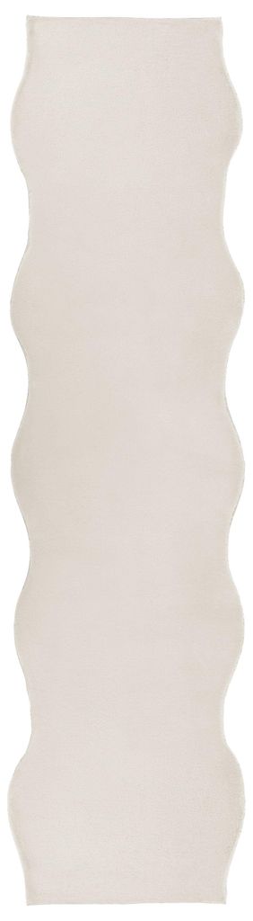BELIANI Teppich Hellbeige Kunstfell 80 x 300 cm Wellenform Produktbild 