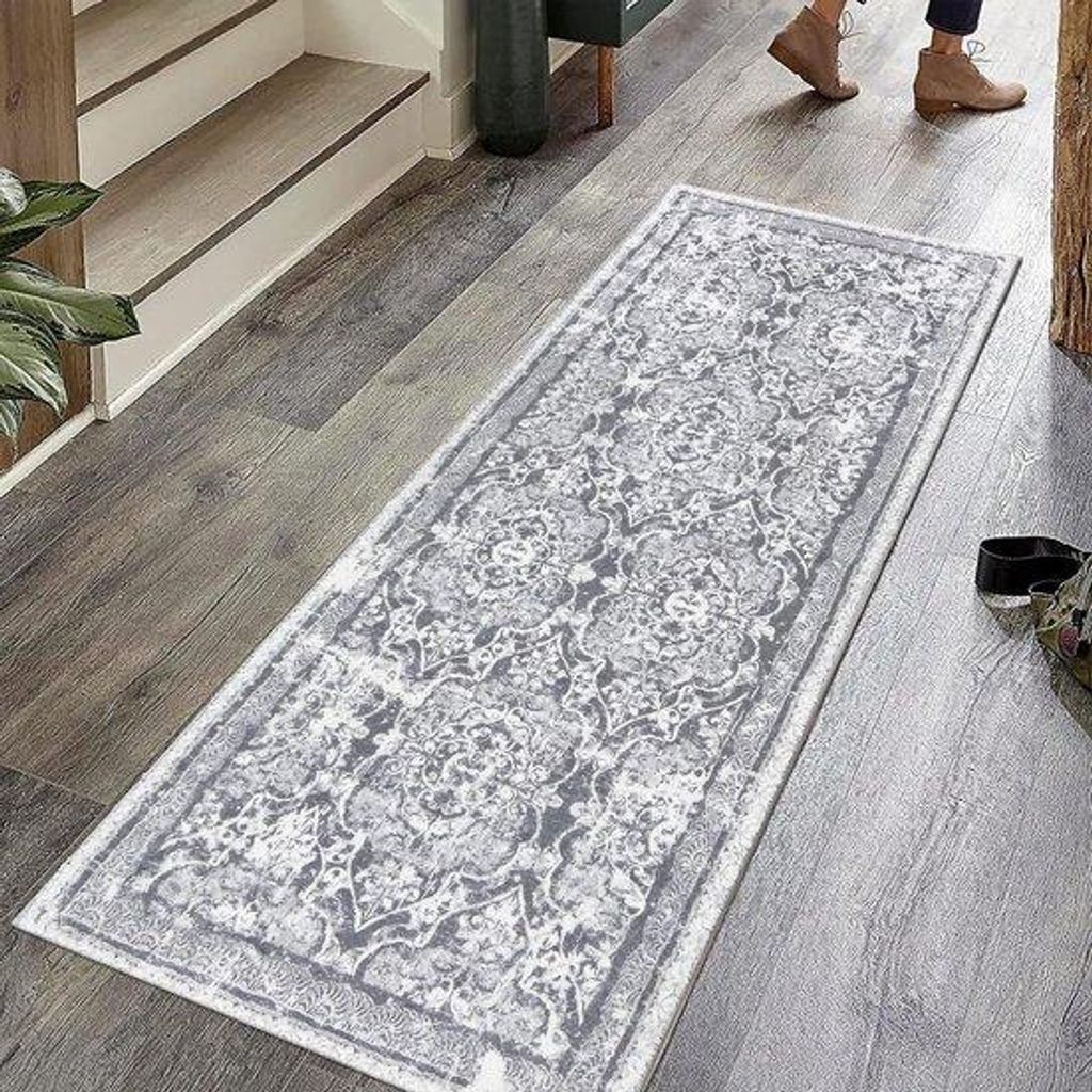 Famanu Teppichläufer antislip, waschbar, weich, vintage, 50 x 150 cm