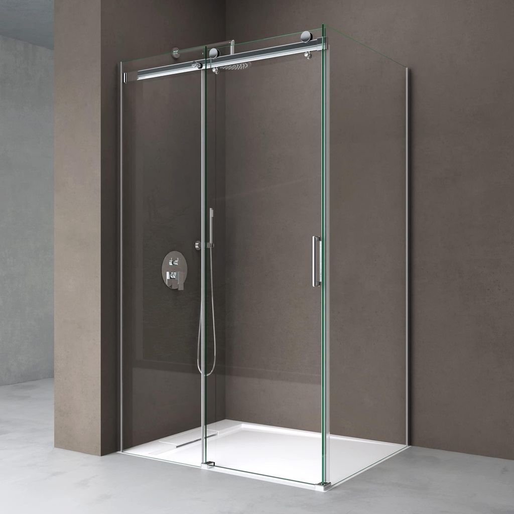doporro Box Doccia Angolare 90x100x195 cm in Vetro Immagine del prodotto 