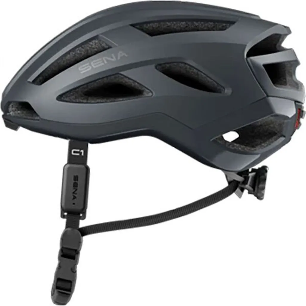 Sena C1 Casque de vélo Bluetooth Intercom HD et Sécurité LED Gris M