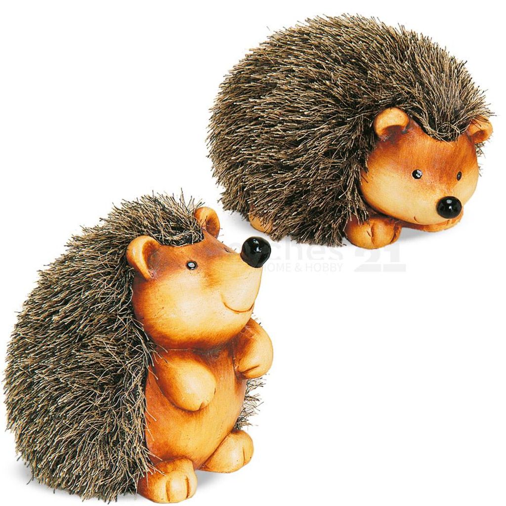Igel 2 Stück Set sitzend Herbstdeko Produktbild 
