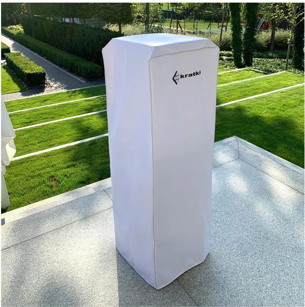 Copertura Riscaldatore a Gas Professionale Bianco Logo Nero 420D