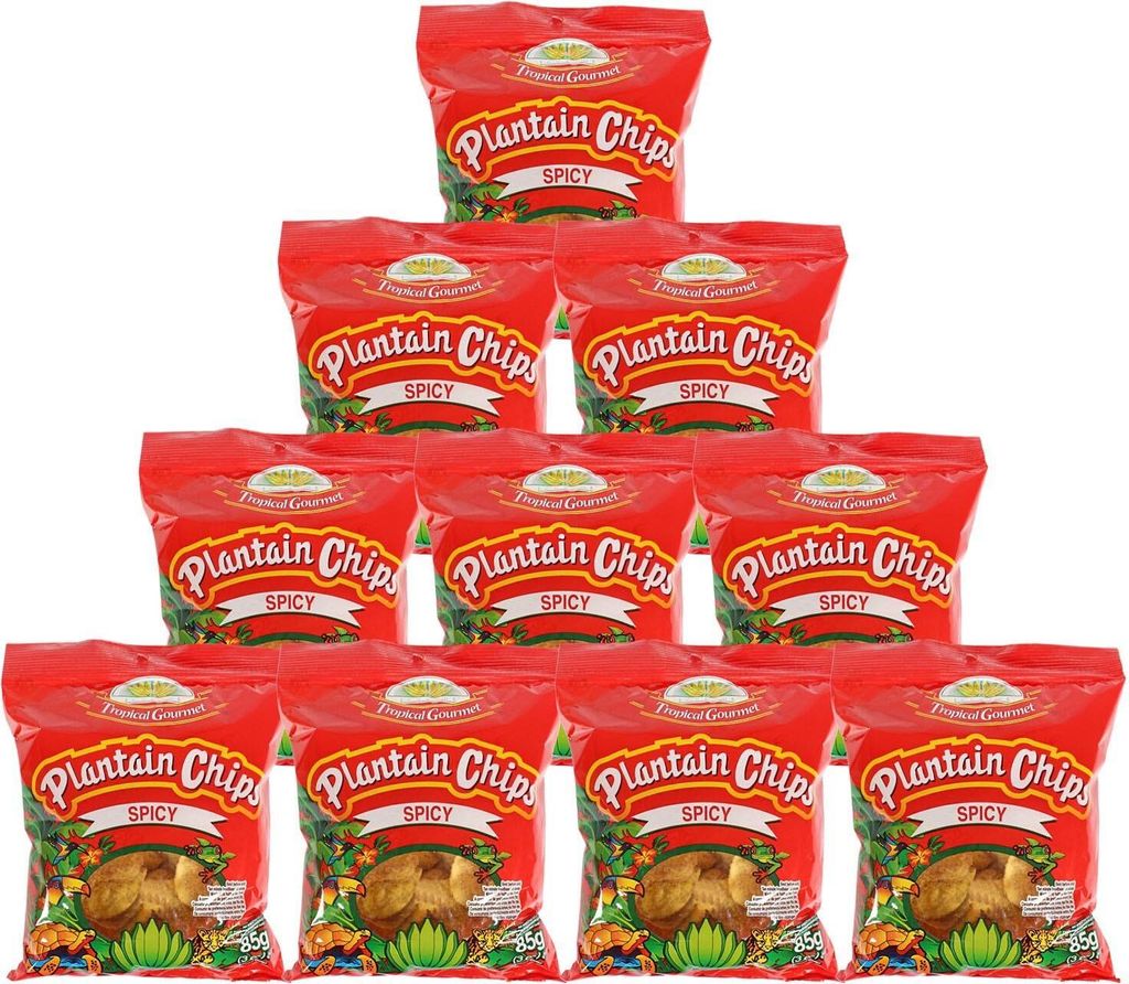 TG Plantain Kochbananen Chips spicy 10x85g Produktbild 