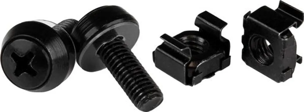 StarTech.com CABSCREWM62B Pack de 100 Vis et Écrous M6 Noirs pour Baie