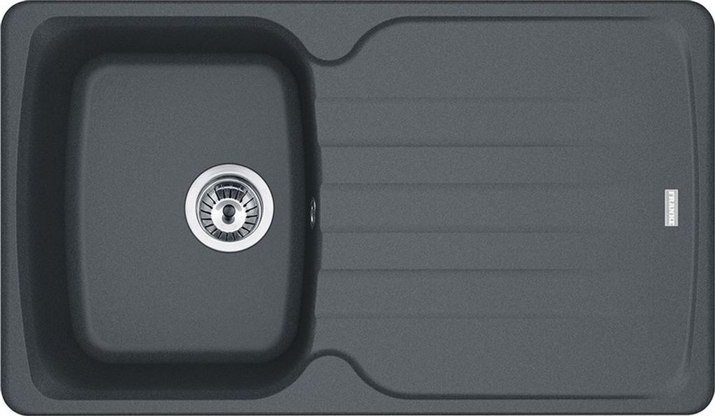 Franke Antea Spüle AZG 611, 860x500mm, Siebkorb als Drehknopfventil, reversibel, Graphit