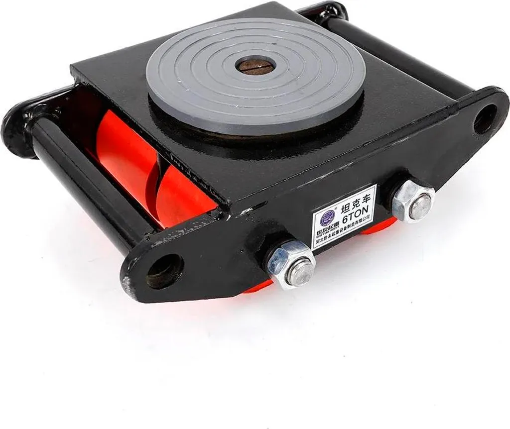 Carrello Skate 6t per Carichi Pesanti - 4 Ruote PU - Acciaio Fuso
