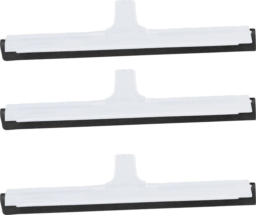 Novaliv 3x Wasserschieber Bodenabzieher Kunststoff 43 cm Dusche Terasse Auto Abzieher Fenster Profi Wasserschieber Fensterabzieher Abzieher Gummili...