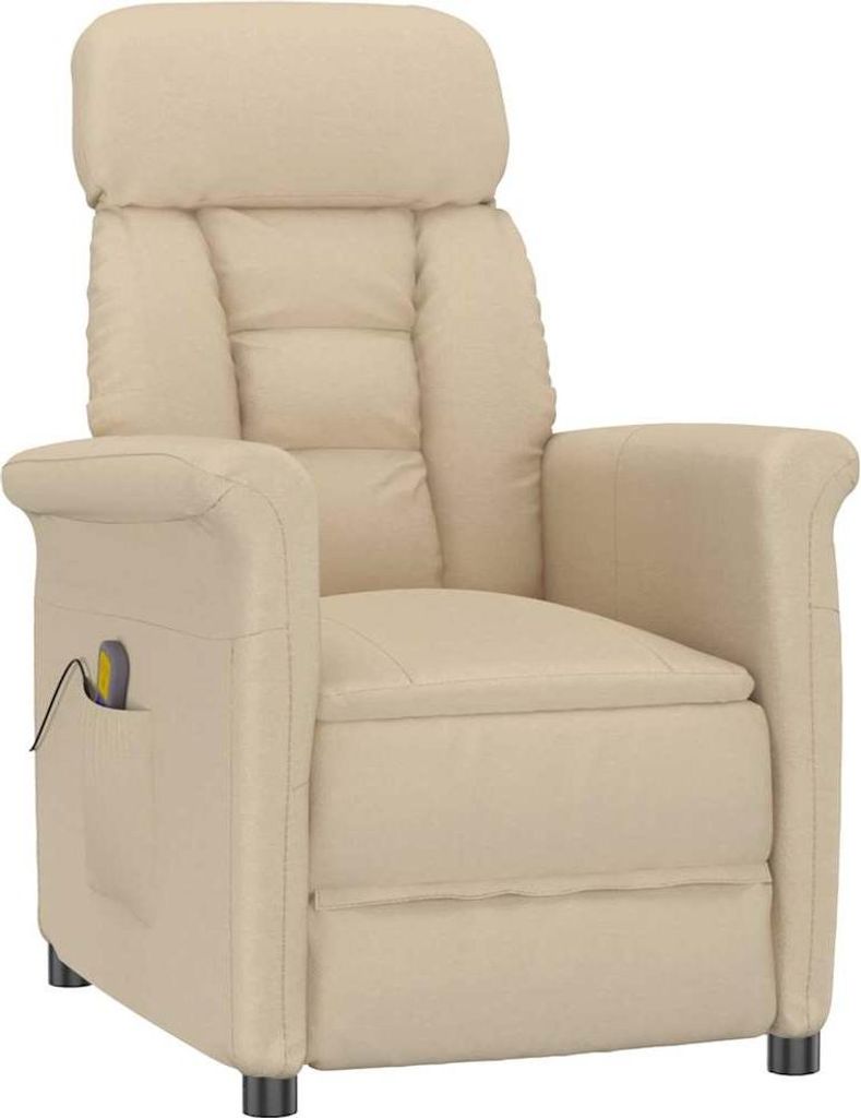 "2026 Promotion" Massagesessel Creme 70.5x96.5x95 cm Stoff und Metall - Massagesessel CC21094
