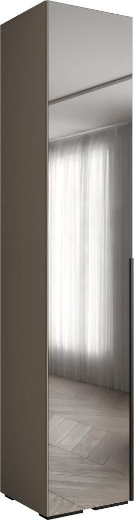 MEBLE KRYSPOL Inova 1 Schrank Spiegel - 236,7x50x47cm - Kaschmir Kaschmir Schwarz