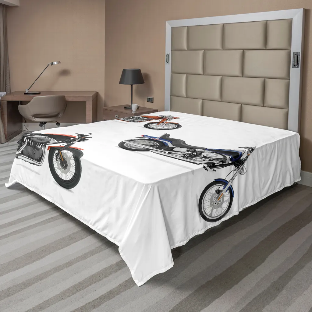 Lenzuolo Moto ABAKUHAUS 244x205 cm | Stile Libertà Arancione e Nero