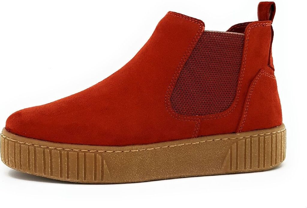 Suede Marco Tozzi Stiefeletten Rot MARCO TOZZI Damen Chelsea Boots