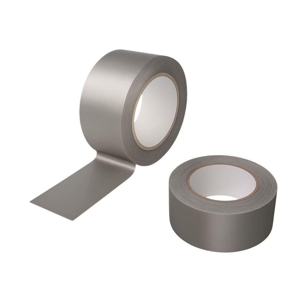 2x Gewebeband 50 m x 48 mm silber Panzertape Reparaturband Steinband universell einsetzbar für Abkleben und Reparaturen