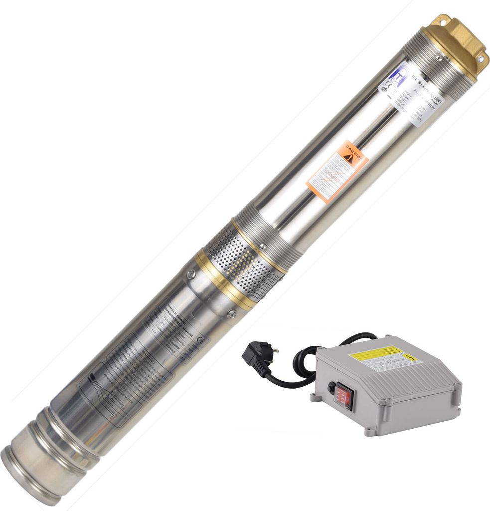 Agora-Tec 4 Zoll Brunnenpumpe Tiefbrunnenpumpe 550W-4 15m Kabel