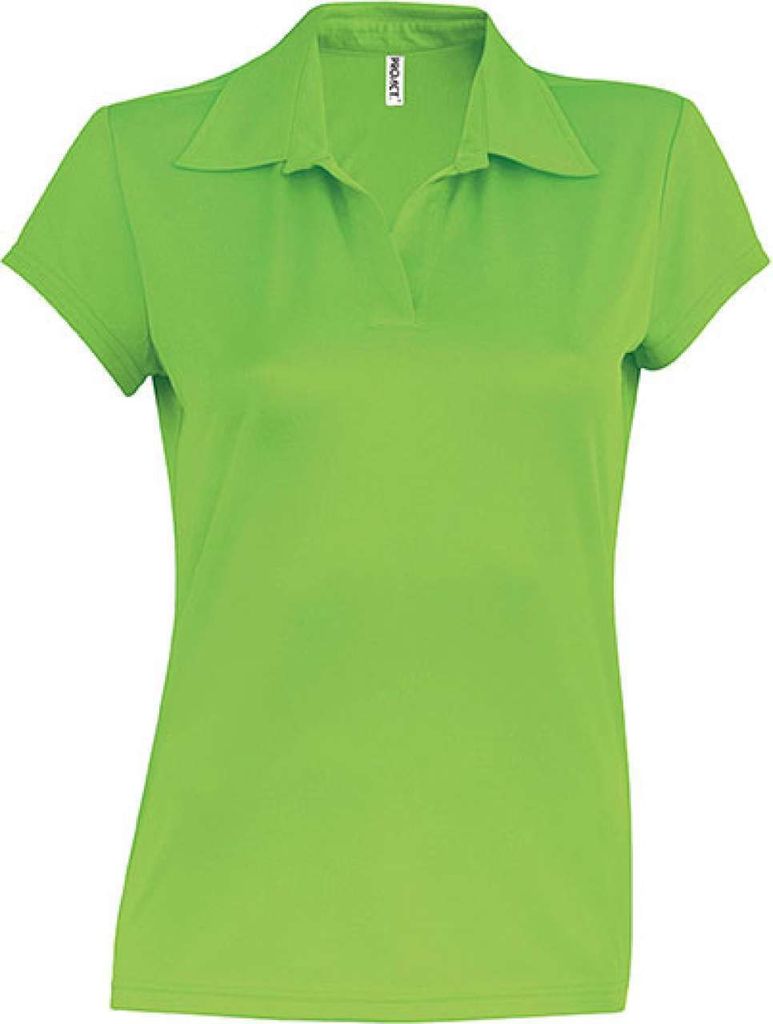 Proact Damen Polo-Shirt Poloshirt Pique T-Shirt Baumwolle Shirt, Größe:XL, Farbe:Lime