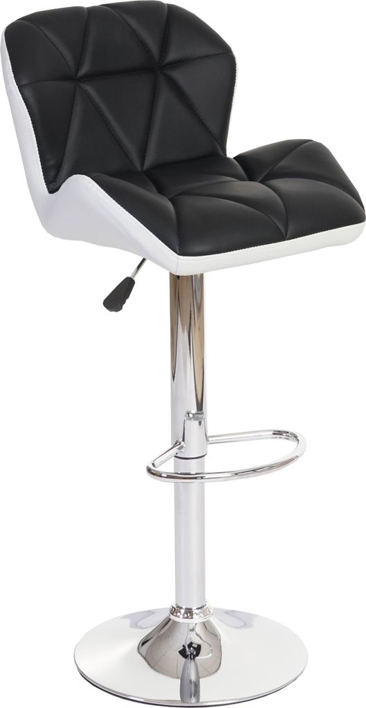 Barhocker HWC-A92, Barstuhl Tresenhocker, höhenverstellbar Kunstleder schwarz
