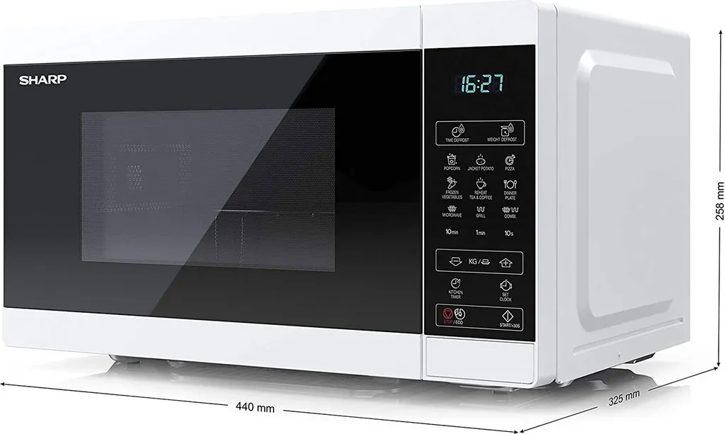 Four micro-ondes avec gril Sharp 20 l Blanc Pose Libre Design Moderne