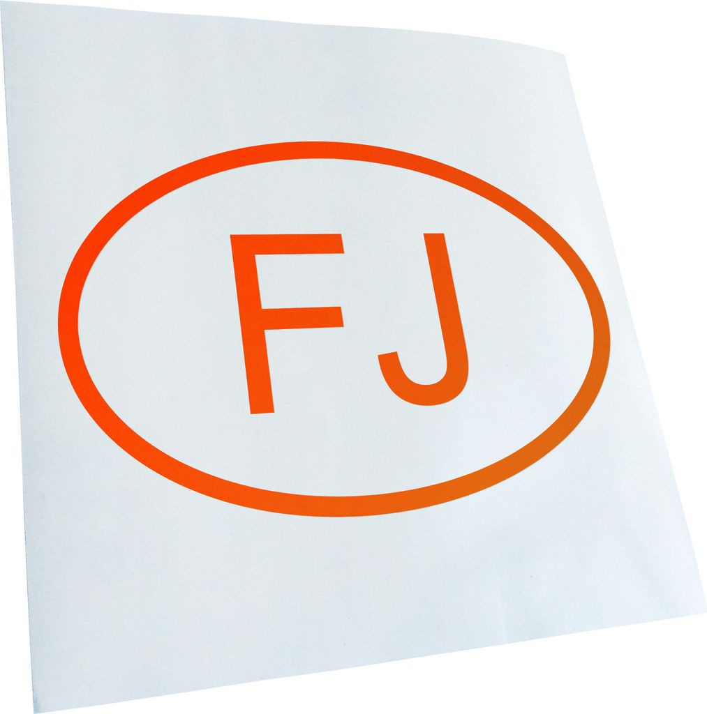 Kiwistar - Autoaufkleber - Fidschi FJ Heckscheibe - Aufkleber für Auto Kfz Fahrrad, LKW, Truck Mofa