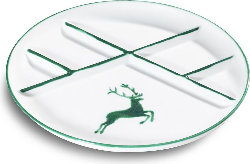 Gmundner Keramik Grüner Hirsch Fondueteller