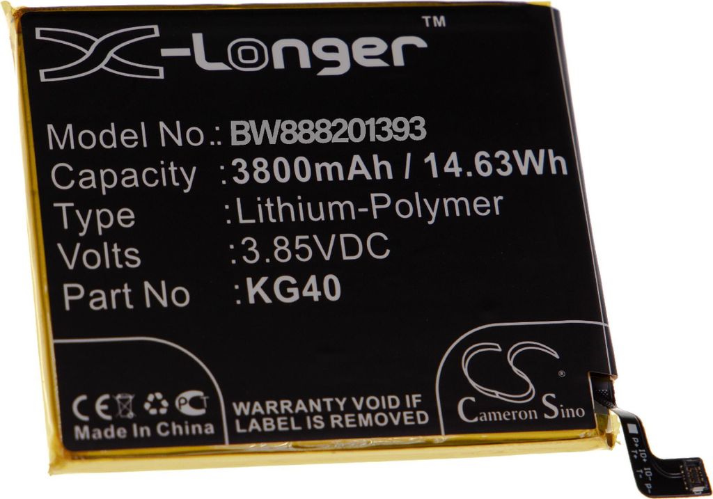 vhbw Akku Ersatz für Motorola KG40 für Handy Smartphone Telefon (3800 mAh, 3,85 V, Li-Polymer)