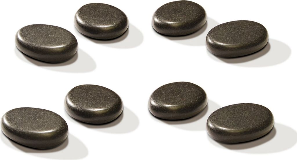 Master Massage Basalt Stein für Zeh Hot Stone Massage 8er Set (3.8cm x 2.5cm x 0.8cm)