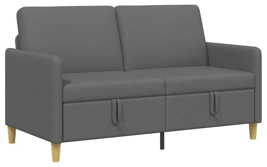 vidaXL Sofa mit Stauraum Dunkelgrau 152 x 78 x 87 cm Polyester