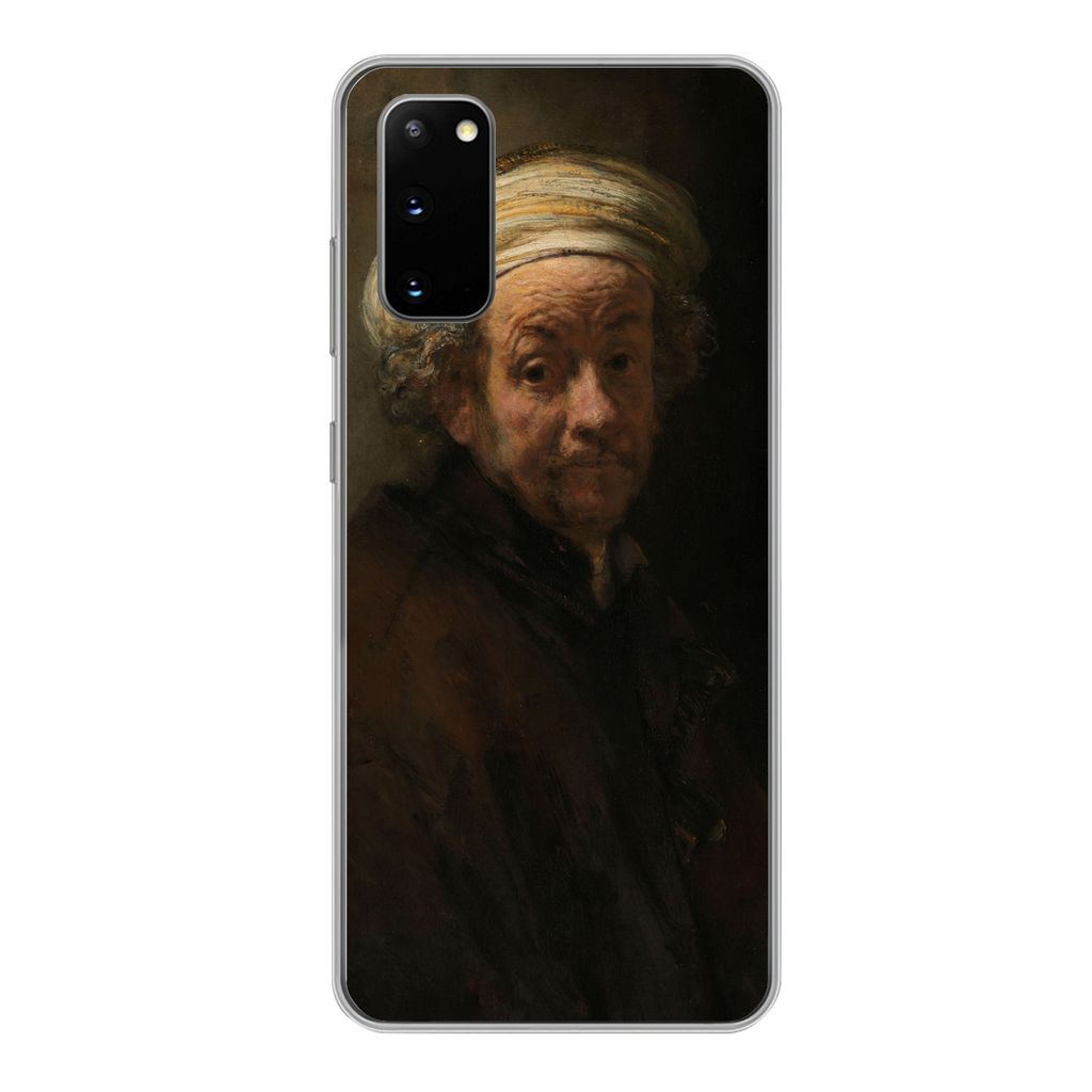 MuchoWow Handyhülle Schutzhülle Hülle für Samsung Galaxy S20 Selbstbildnis als Apostel Paulus - Gemälde von Rembrandt van Rijn Silikon Softc...
