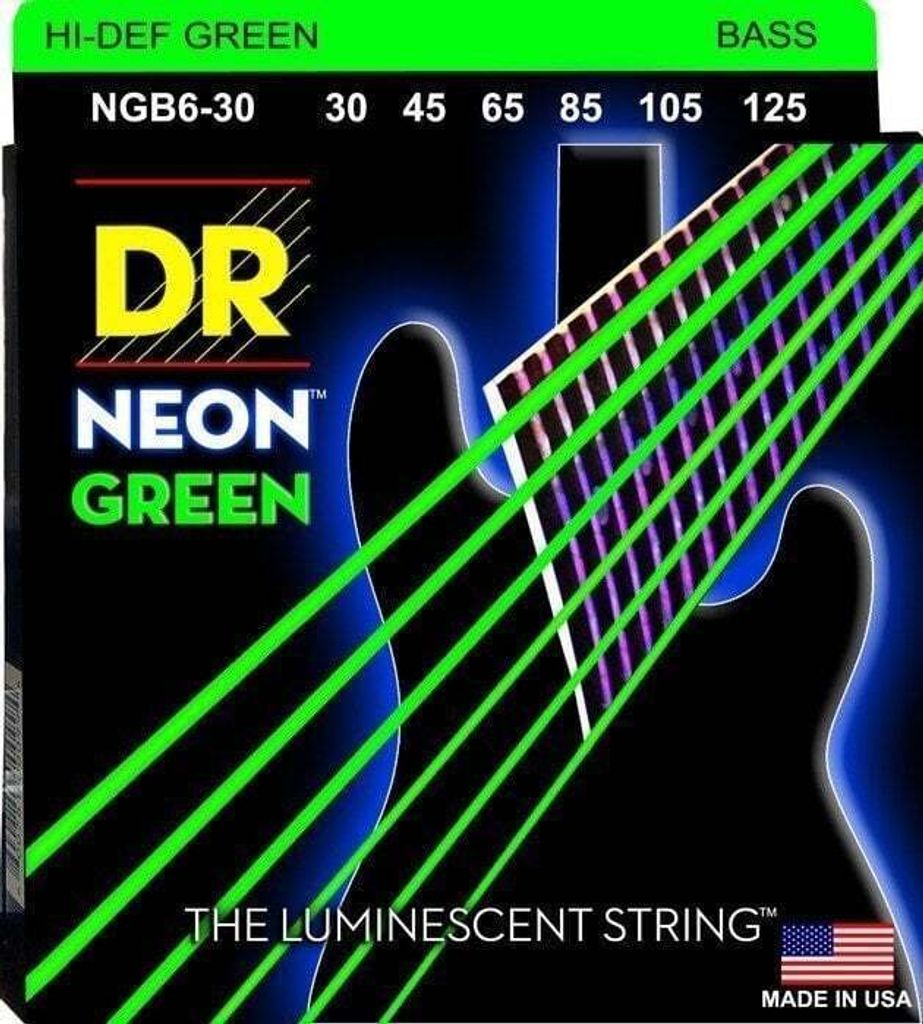 DR Strings Neon Hi-Def NGB6-30 Saiten für 6-saitigen E-Bass