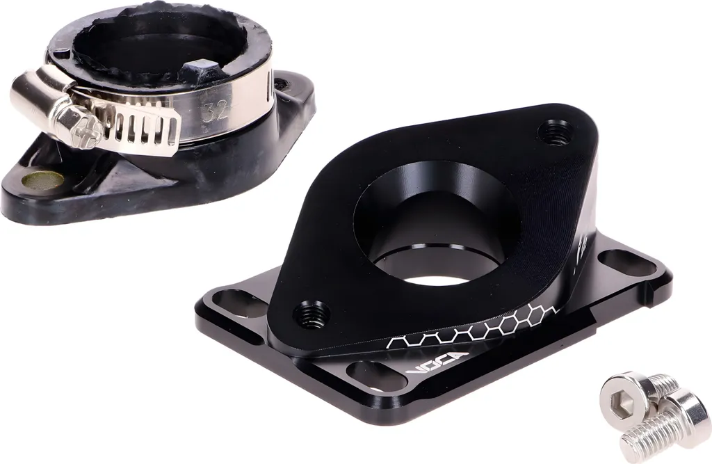 Collecteur admission VOCA Racing alu noir PWK 21-28mm Minarelli AM6 Derbi