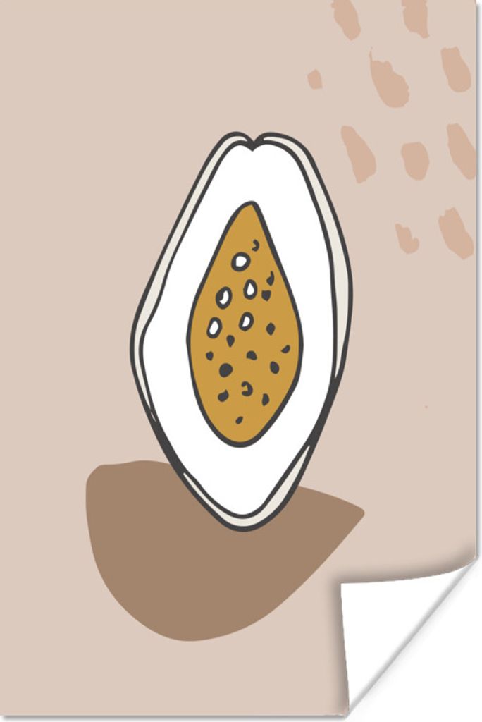 MuchoWow Poster Sommer - Feige - Braun - Grau 120x180 cm - Kunstposter