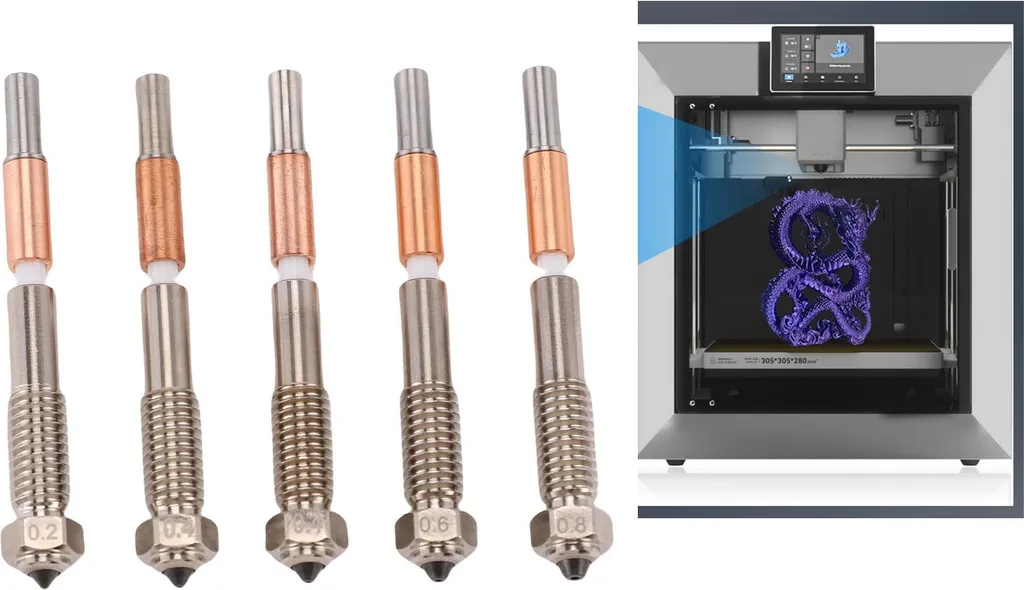 Buse d'Extrusion pour Imprimante 3D QIDI Plus4, Lot de 5 Pièces Pro - 11