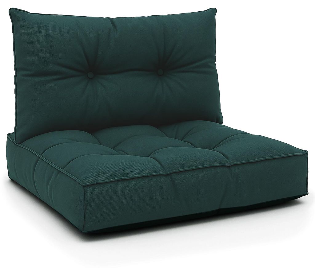 Polster Gartenmöbel Set 70x70 + 40x70 cm Outdoor Loungekissen Rattan Grün