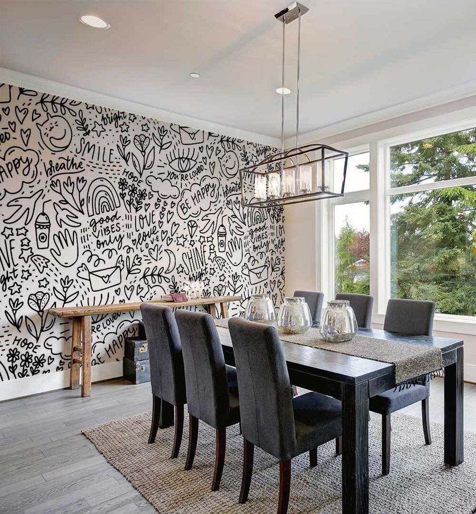 Fototapete Cartoon Muster, Material:Superior Vlies 350g/qm, Größe Tapete:455 x 300cm