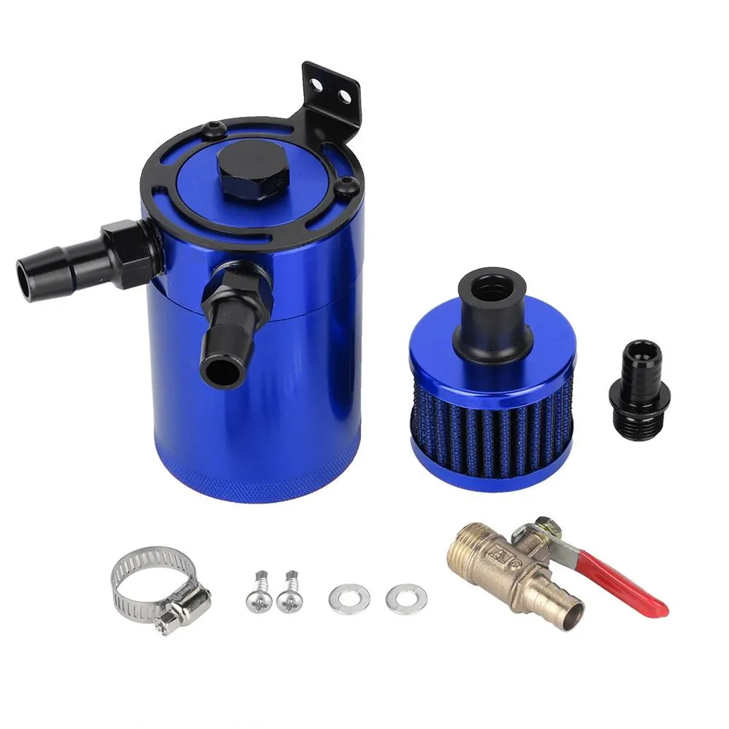 Récupérateur d'huile universel pour voiture sport en aluminium bleu kit