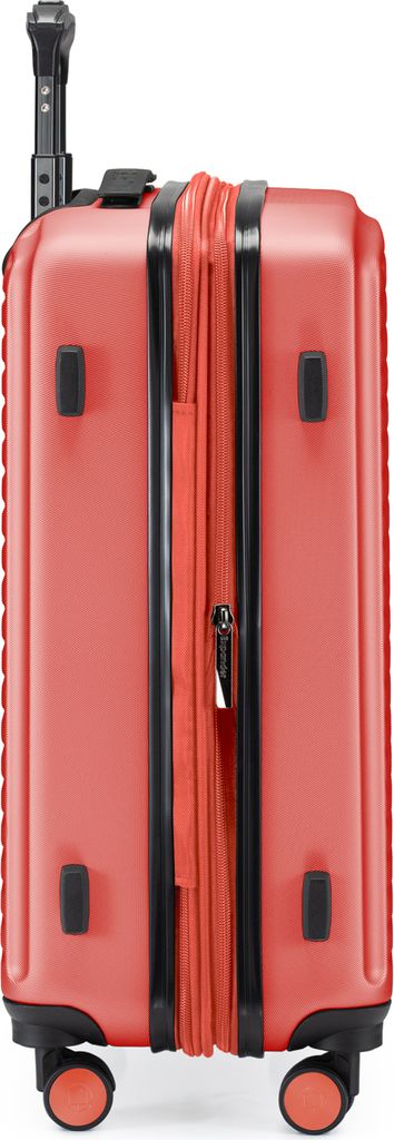 Mitte - Handgepäck-Koffer + digitaler Gepäckanhänger Kofferschild, Kabinentrolley XL-Erweiterung Bordgepäck Hardcase Handkoffer Flugzeug Carry-...