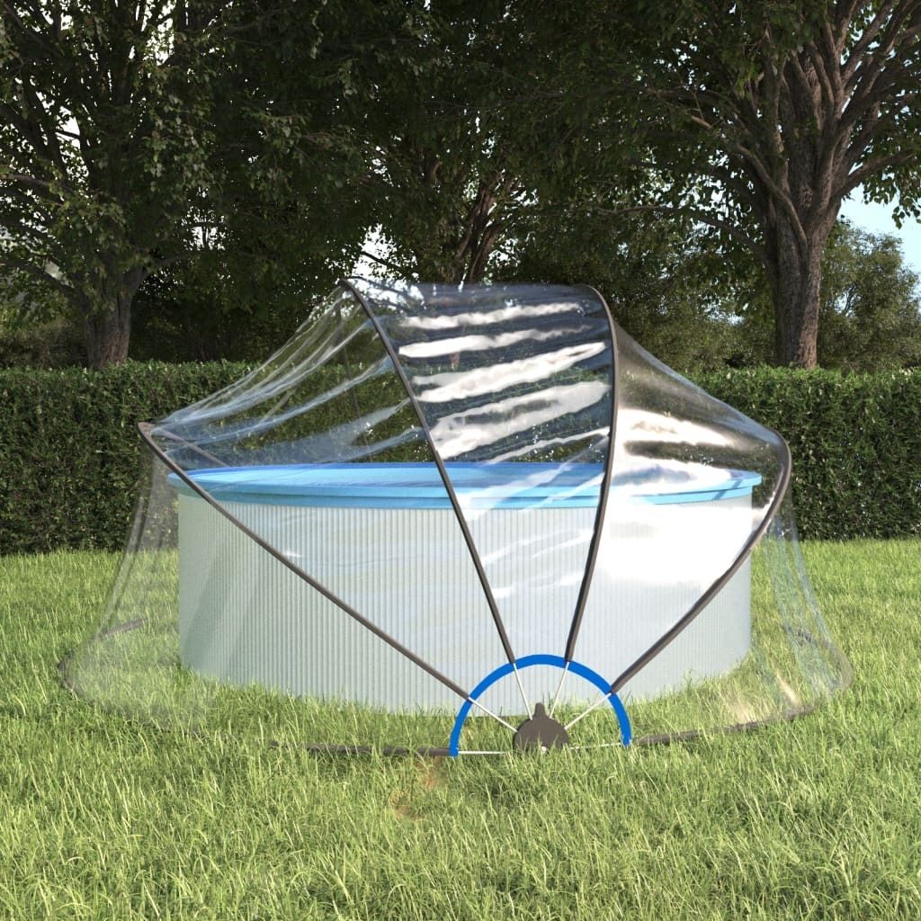 vidaXL Pool-Kuppel Rund 315x158 cm PVC Produktbild 1