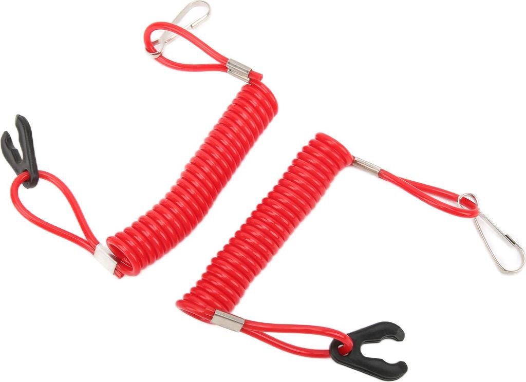 2PCS Marine Außenbordmotor Notausschalter Sicherheitsleine Produktbild 
