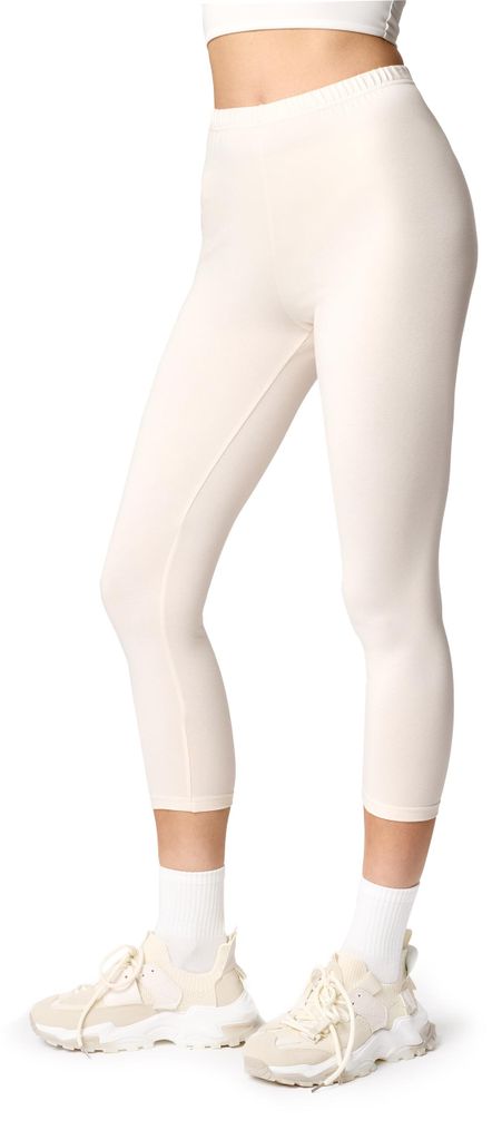 Ladeheid Damen 3/4 Leggings aus Baumwolle LA40-132 (Ecru, Produktbild 