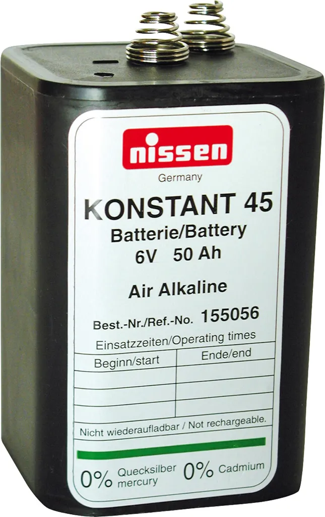 Batterie 6V Anti-Panne pour Signalisation - Nissen 4R25 Constant 45 50Ah