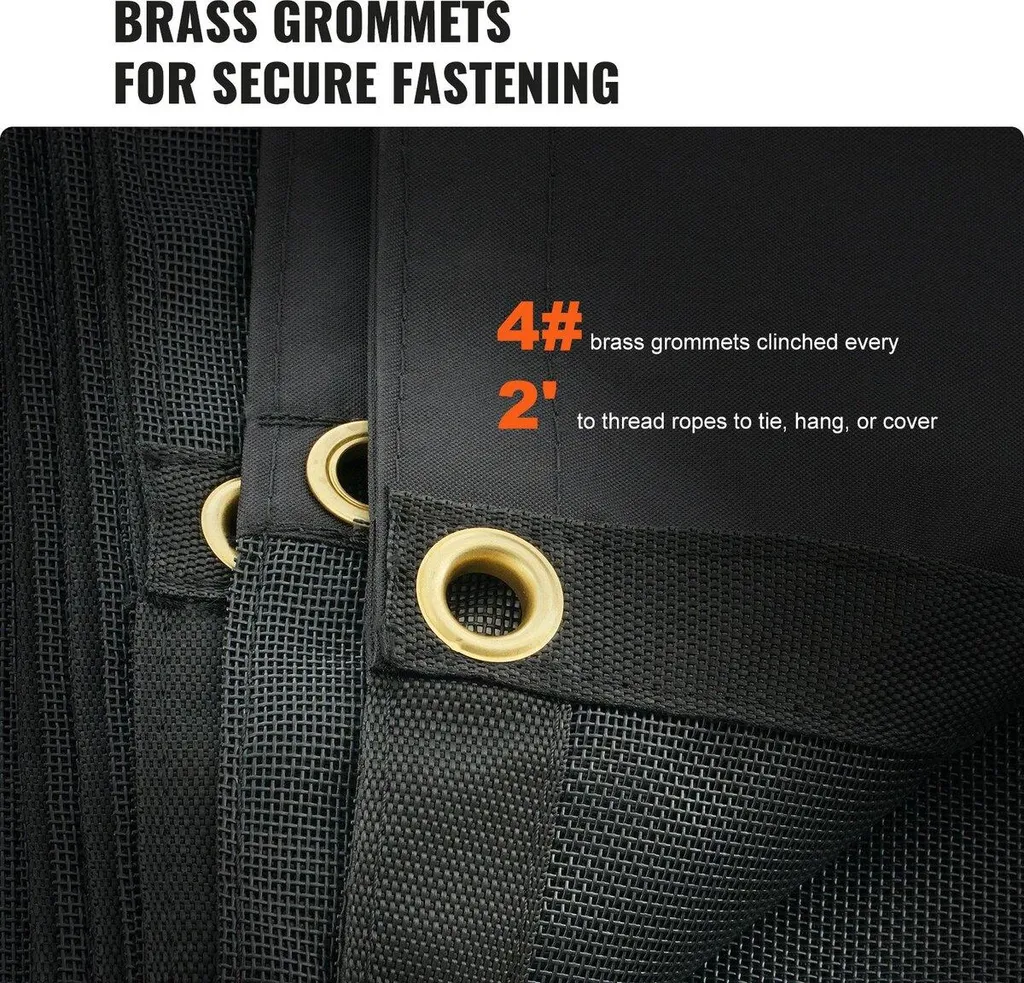 Bâche filet anti-déchirure pour sécuriser chargement camion benne 5x14 - 5