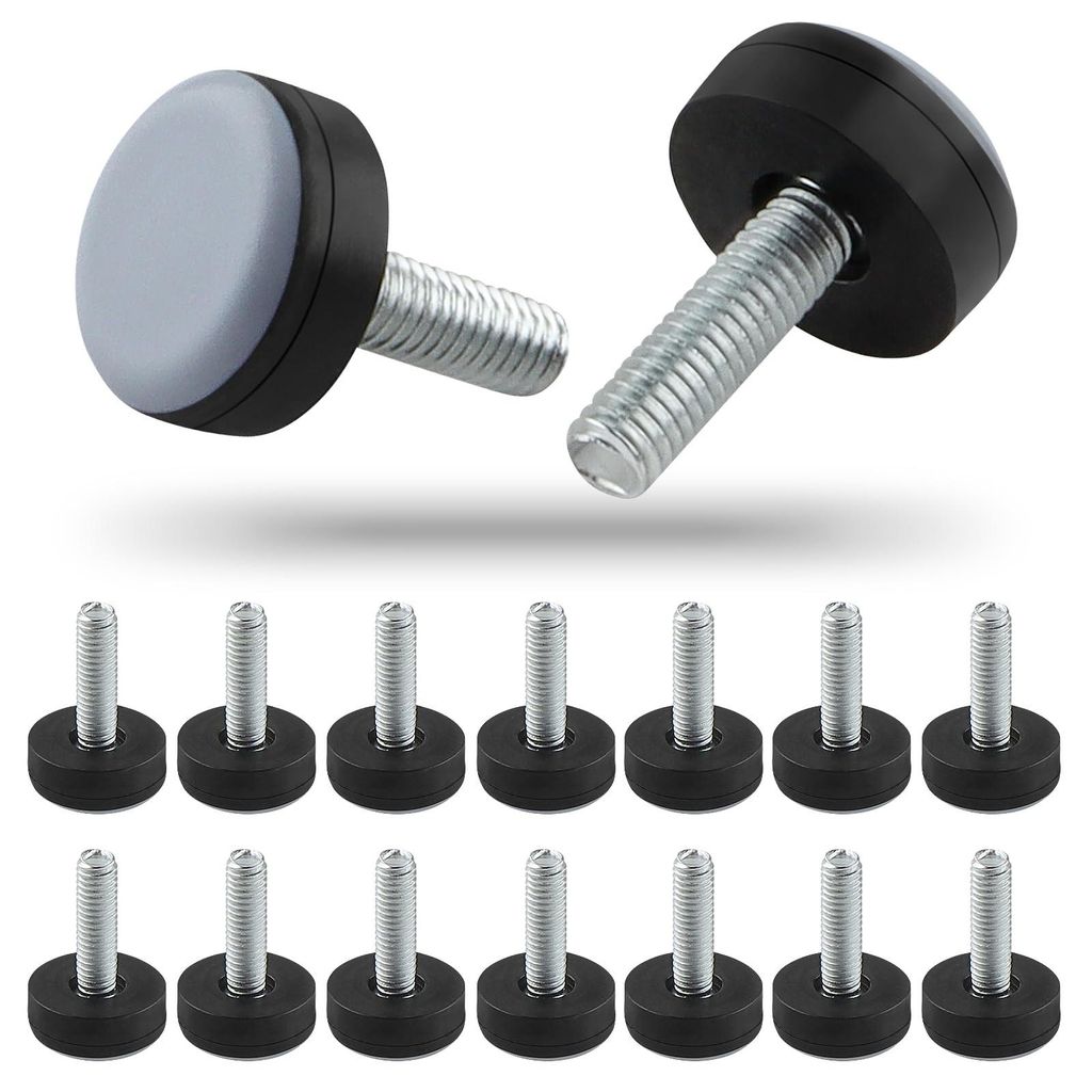 16 Stuks M6 Teflon Meubelglijders 20 mm met Schroefdraad Productafbeelding 