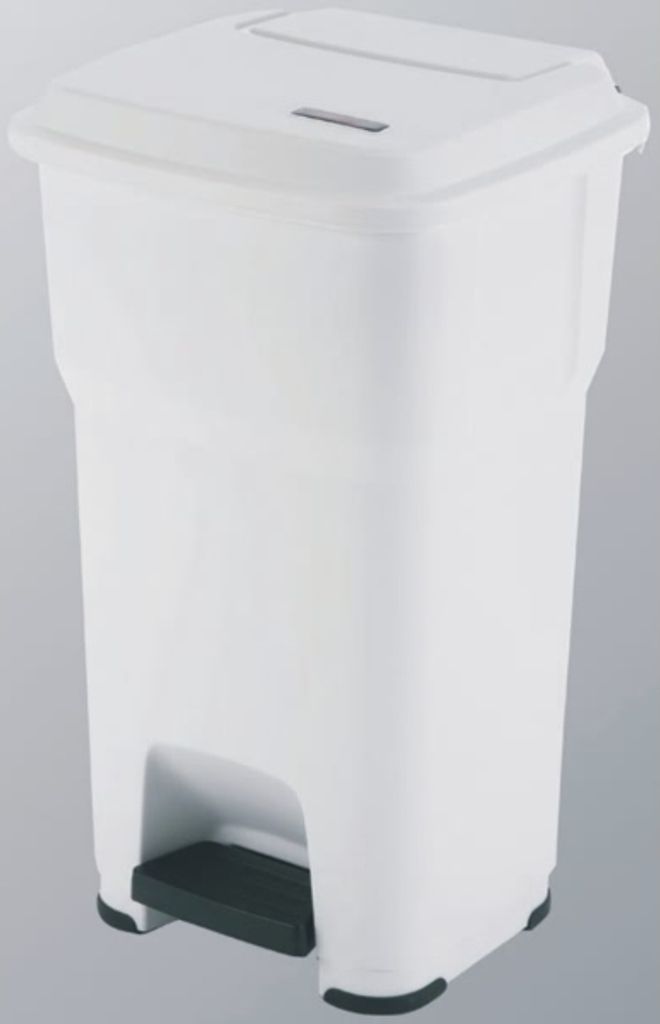 Vileda Professional Hera Abfallbehälter mit Pedal weiß - 60 Liter | Packung (1 Stück)