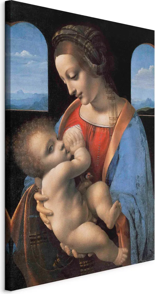 Quadro Sacro Madonna Litta Leonardo da Vinci - Tela 40x60 cm