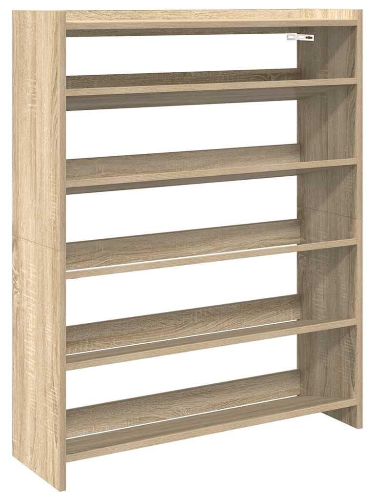 vidaXL Stojak na buty dąb sonoma 80x25x100 cm materiał Zdjęcie produktu 