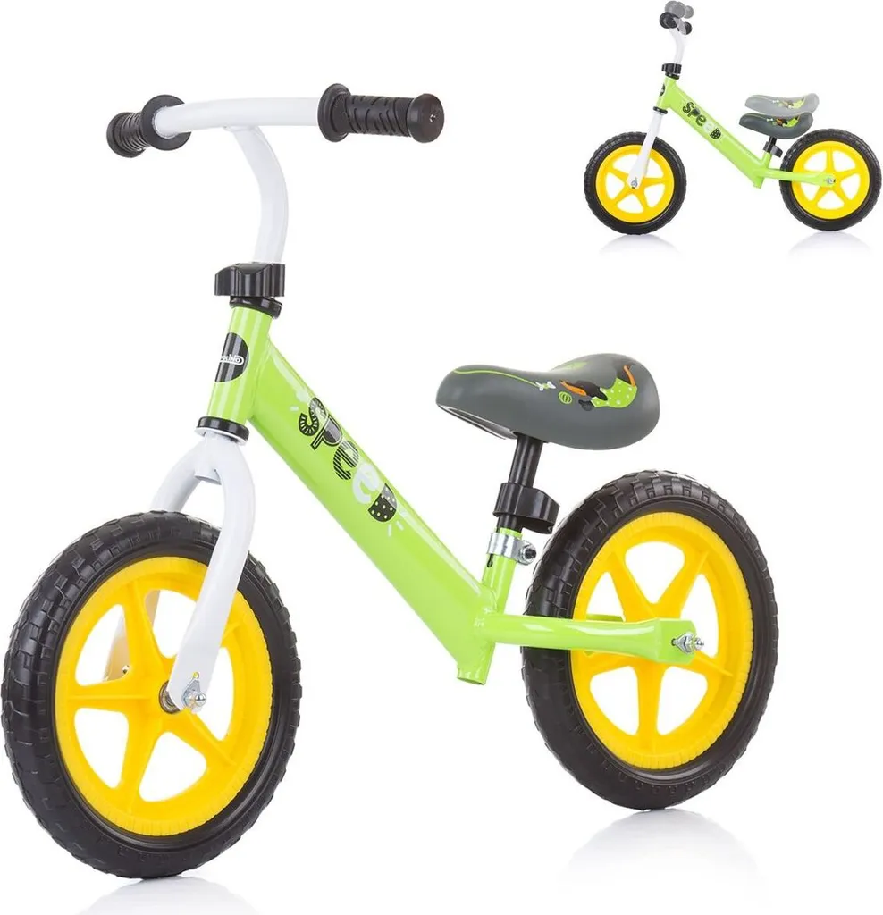 Draisienne Enfant 12 pouces Chipolino Speed avec Siège Ajustable Vert